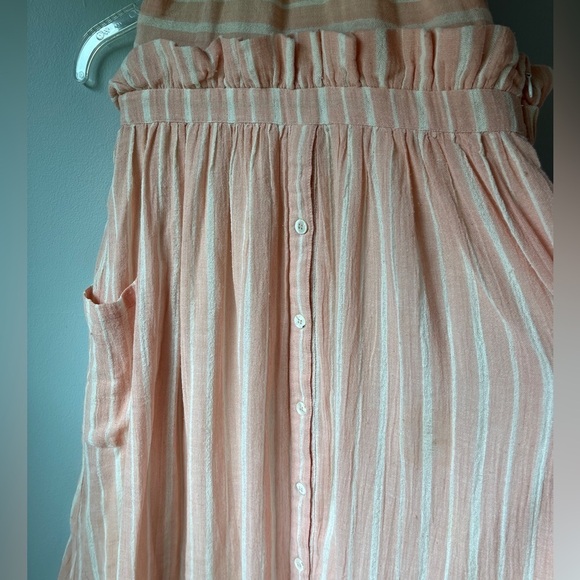 Mara Hoffman Linen Halter Pink Stripe Maxi Dress - Picture 11 of 13
